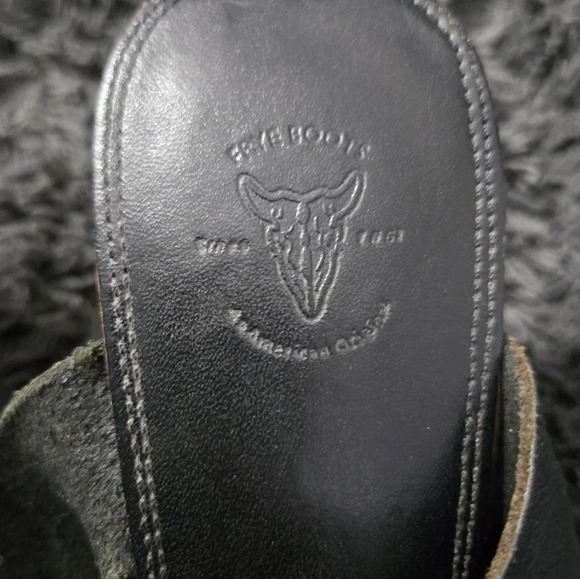 Frye | Black Leather Sophie Ring Slide Sandals Sz 8.5 - Picture 4 of 9